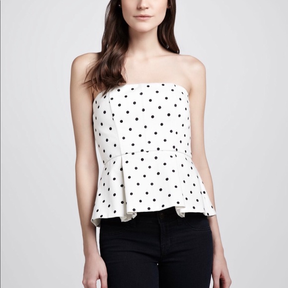 Alice + Olivia Tops - Alice + Olivia Peplum strapless top